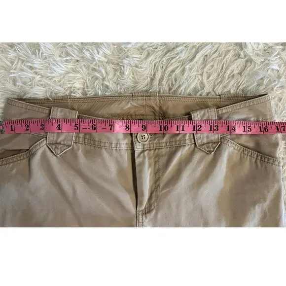 Gap Women's Sz 8R 100% Cotton Straight Leg Utility Flap Pocket Khaki Pants #0403 - Picture 10 of 11